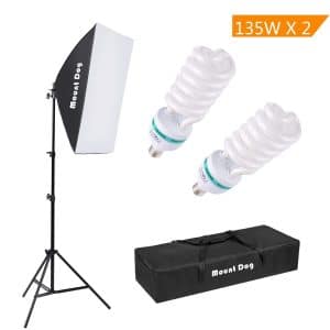 MOUNTDOG Continuous Softbox 1350W Photography Lighting Kit