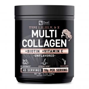 Zeal Naturals Premium Multi Collagen Peptides Powder for Women Hair Skin