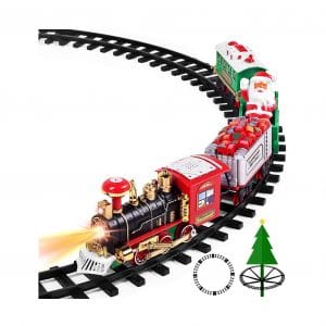 AOKESI Toy Train Set with Sounds and Lights