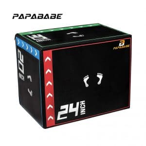 PAPABABE 3-In-1 Foam Plyometric Box for Jumping
