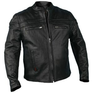 Hot Leathers Men’s Jacket – Double Piping (X-Large)