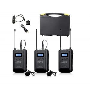 Movo 48-Channel UHF Wireless Lavalier Microphone