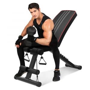 Bigzzia Adjustable Olympic 7-Positions 330lbs Weight Bench