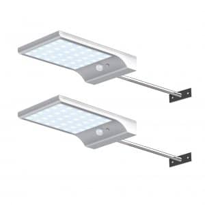 InnoGear Solar Gutter Lights with Mounting Pole (2 Packs)