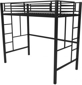 Your Zone Metal Loft Twin Bed