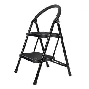 XinSunho- Lightweight Steel Two Step Ladder Folding Anti-Slip Pedal Ladder