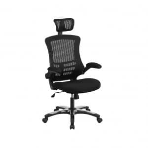 Flash Furniture Black Mesh Executive Chair with Flip-Up Arms