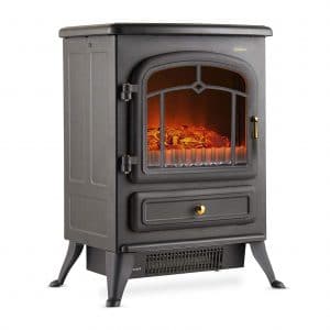 VonHaus Electric Fireplace Stove with Two Heat Settings – Black