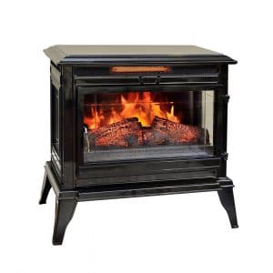 Comfort Smart CS-25IR-BLK Infrared Electric Fireplace, Black