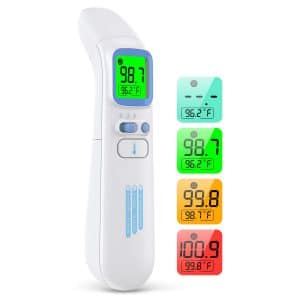4 in 1 Infrared Thermometer Forehead & Ear Thermometer Professional with Instant Accurate Reading Non Contact Digital Thermometer Fever for Adults Kids and Baby