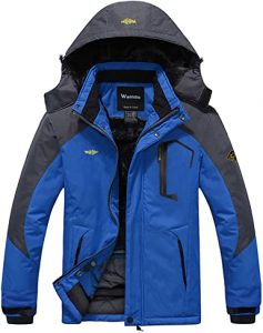 MAGCOMSEN Mens Water Resistant Mountain Ski Jacket Fleece Lined Windproof Jacket Coat with Hood