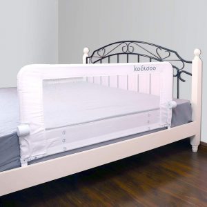 KOOLDOO 43″ Fold Down Bed Rail with NBR Foam (White)