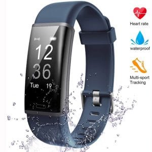 Lintelek Fitness Tracker Heart Rate Monitor, Activity Tracker, Pedometer Watch with Connected GPS, Waterproof Calorie Counter, 14 Sports Modes Step Tracker