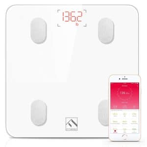 Bluetooth Body Fat Scale, FITINDEX Smart Wireless Digital Bathroom Weight Scale Body Composition Analyzer Health Monitor with iOS and Android APP for Body Weight, Fat