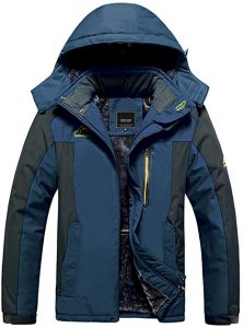 MAGCOMSEN Men's Water Resistant Mountain Ski Jacket Fleece Lined Windproof Jacket