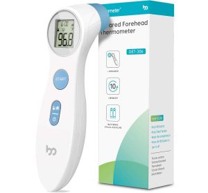 Non-Contact Forehead Thermometer for Adults and Kids, Touchless Instant Reading Infrared Thermometer, Digital Baby Thermometer with Fever Indicator for Whole Family [US in Stock]