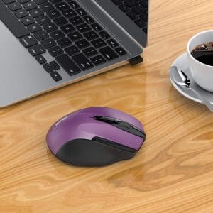 TeckNet Pro 2.4G Ergonomic Wireless Optical Mouse with USB Nano Receiver for Laptop