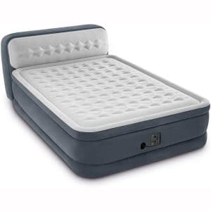 Intex Queen Ultra Plush Dura Beam Deluxe Airbed with Built in Pump & Headboard