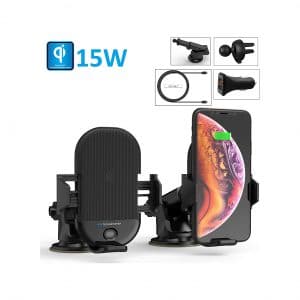 Techsmarter 15W Qi-Wireless Car Charger