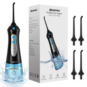 Teeth Flosser Professional Cordless Dental Oral Irrigator - Portable and Rechargeable IPX7 Waterproof 3 Modes Flossing with Cleanable Tank for.