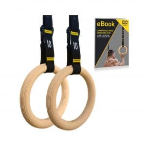 Double Circle Wood Gymnastic Rings and Straps