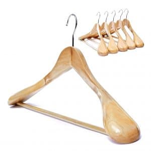 Clutter Mate Wooden 6-Pack Suit Hangers