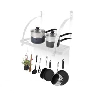 Sorbus Kitchen Wall Pot Rack with Hooks