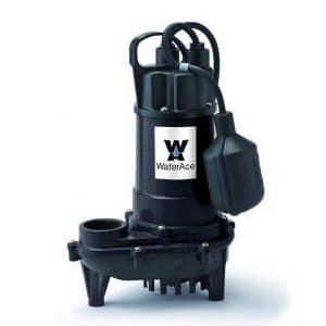 WaterAce WA50CSW Sump Pump, 1:2 HP, Black
