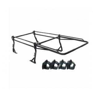 AA-Racks Model X39-8Clamp Short Bed Truck Ladder Rack Side Bar with Long Cab Ext