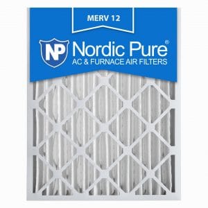 Nordic Pure 16x25x4M12-2 MERV 12 Pleated AC Furnace Air Filters 16x25x4 2 Pack