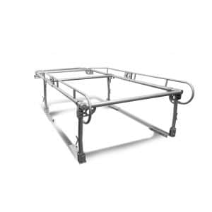 Universal Adjustable 132"x57" Steel Pickup Truck Ladder Rack (Silver)