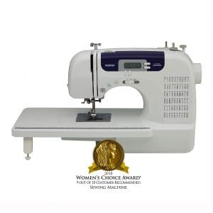 Brother Sewing and Quilting Machine, CS6000i, 60 Built-In Stitches, 7 styles of 1-Step Auto-Size Buttonholes, Wide Table, Hard Cover, LCD Display and Auto Needle Threader