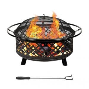 Teancll Portable Outdoor Fireplace Backyard Resistant