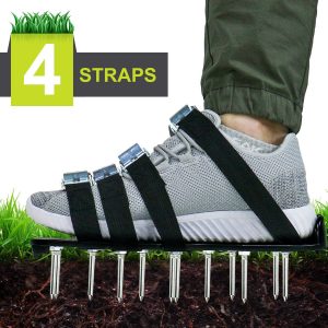 Blissun Lawn Aerator Shoes, 4 Adjustable Straps