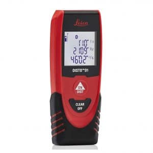 Leica DISTO D1 130ft Laser Distance Measure with Bluetooth 4.0, Black:Red