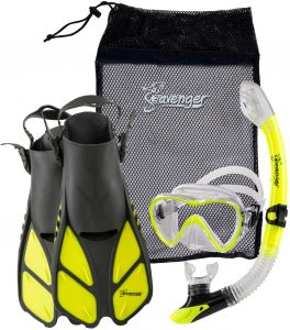 Seavenger Aviator Snorkeling Set with Gear Bag