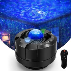 Star Projector, Night Light 3IN1 Starry Projector for Ceiling&Bedroom Work with Alexa,Google Home, Ocean Wave Nebula Cloud with Moon&Stars 16 Million Colors