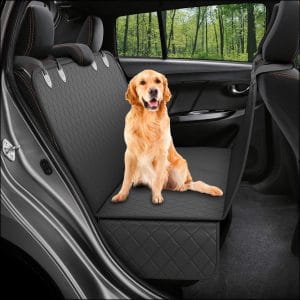 Dog Back Seat Cover Protector Waterproof Scratchproof Nonslip Hammock for Dogs Backseat Protection Against Dirt and Pet Fur Durable Pets Seat Covers for Cars Trucks SUVs