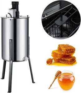 Happybuy Honeycomb Drum Spinner Beekeeping Equipment with Strainer, 2 Frame, Electric Honey Extractor