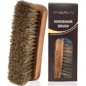 TAKAVU 6.7" Horsehair Shoe Shine Brush