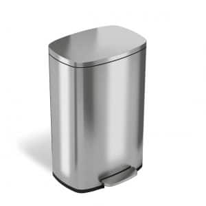 iTouchless Soft Stainless Steel Step Trash Can