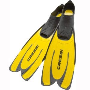 Cressi Adult Snorkeling Fins with Self-Adjustable Comfortable Full Foot Pocket | Perfect for Traveling