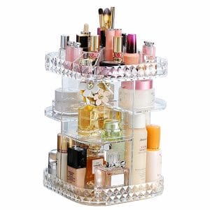 Makeup Organizer 360 Degree Rotating Cosmetic Storage Box