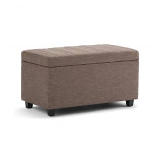 Simpli Home Darcy 34 Inches Wide Rectangle Ottoman