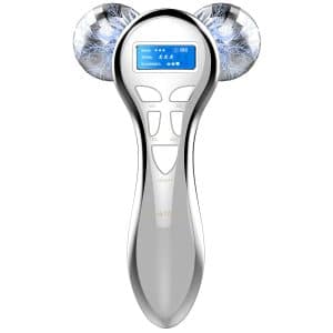 4D Microcurrent Facial Massager Roller, Electric Rechargeable Face Lift Beauty Roller Body Massage for Anti Aging Wrinkles, improve Facial Contour, Skin Tone Reduction and Firm Body Skin