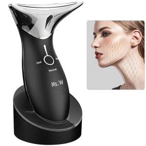 Ms.W Anti Aging Face Massager with Hot & Cold Modes for Wrinkles Appearance Removal and Skin Tightening, High Frequency Facial Machine Rechargeable