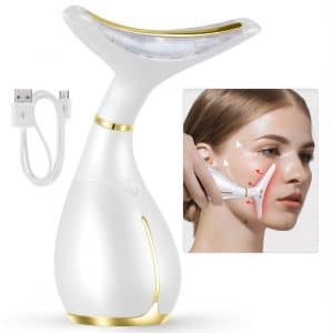 Ms.Ｗ Face Massager Anti Wrinkles, 45℃ ±5℃ Heat High Frequency Vibration Anti Aging Facial Device for Skin Tightening & Lifting