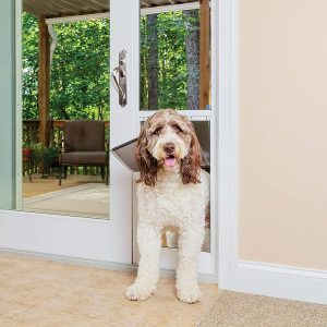 PetSafe Freedom Aluminum Patio Panel Sliding Glass Pet Door for Dogs and Cats - Adjustable Frame
