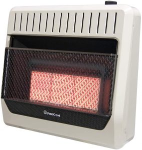 ProCom MN3PHG Heating Natural Gas Ventless Infrared Plaque Heater, 30,000 BTU, Black