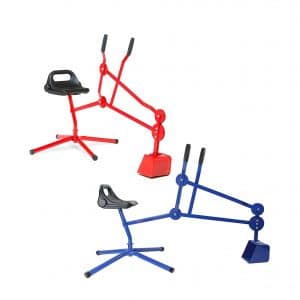 Childrensneeds.com Bundle - 2 Toy Crane (Blue) (Red) Sand Digger 